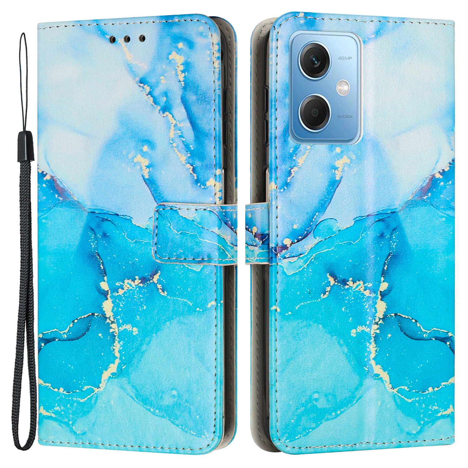 For Xiaomi Redmi Note 12 5G (Global) (India) (China) Poco X5 5G Phone Leather Case Marble Pattern Printing Stand Wallet Cover with Strap For Xiaomi Redmi Note 12 5G (Global) (India) (China) Poco X5 5G Phone Leather Case Marble Pattern Printing Stand Wallet Cover with Strap